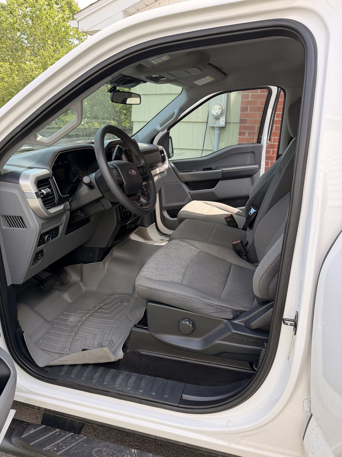 Ford F-150 driver footwell after detail