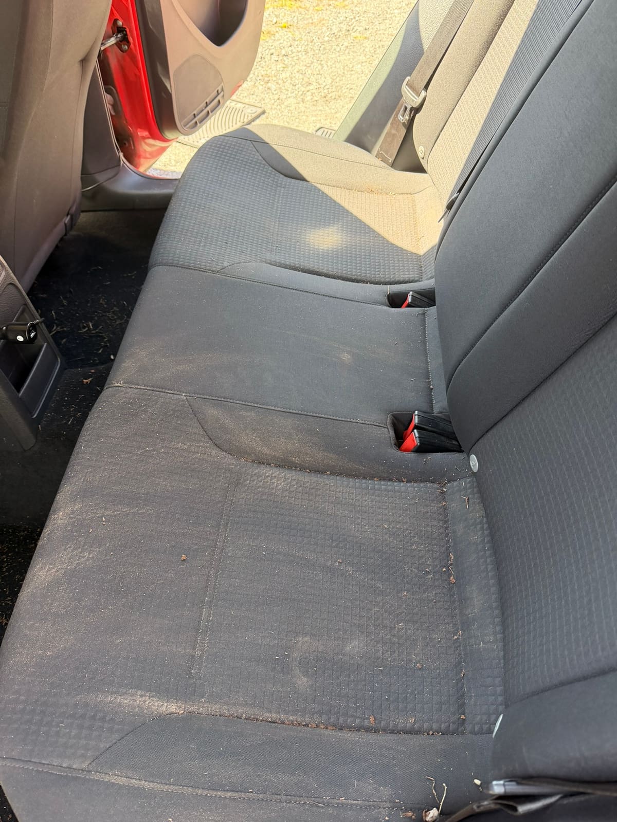 VW Jetta rear seats before detail