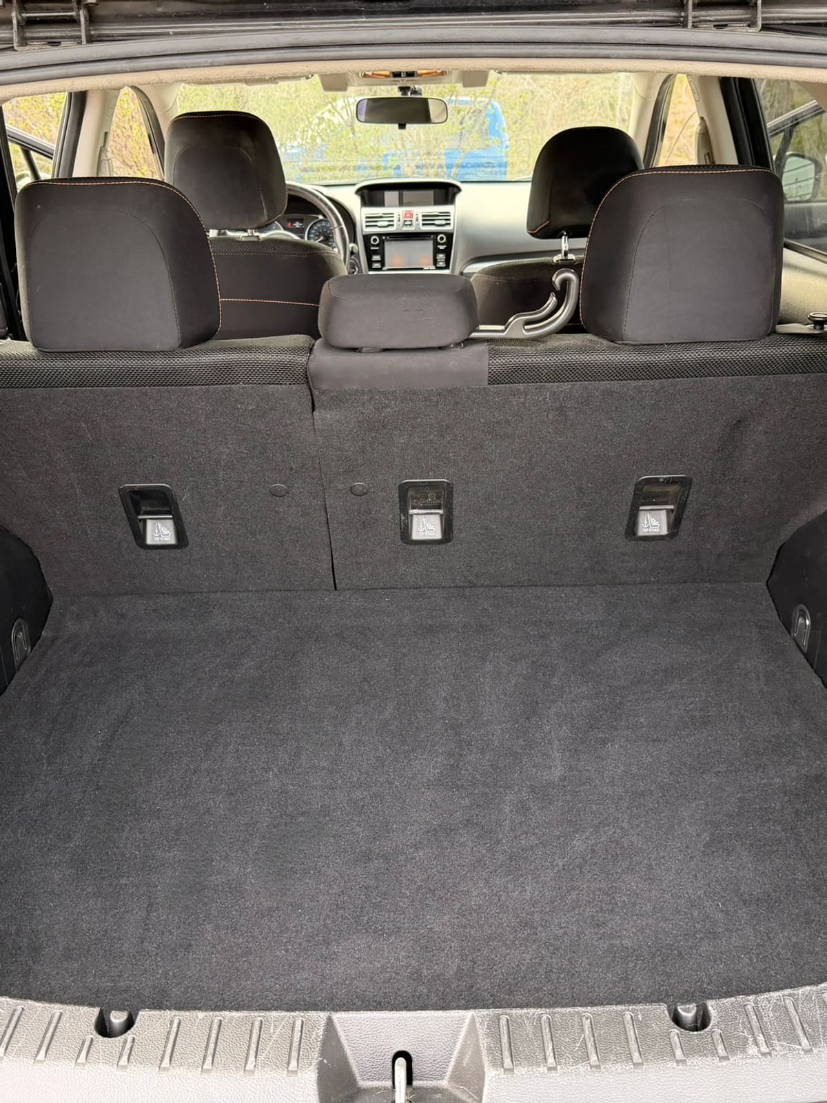 Subaru cargo area after